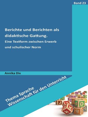 cover image of Berichte und Berichten als didaktische Gattung